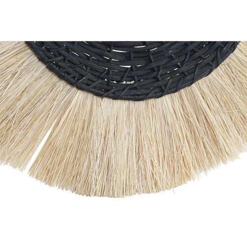 Væglampe Natur Sort Kolonistil Jern 220 V 25 W Jute (42 x 9 x 42 cm)