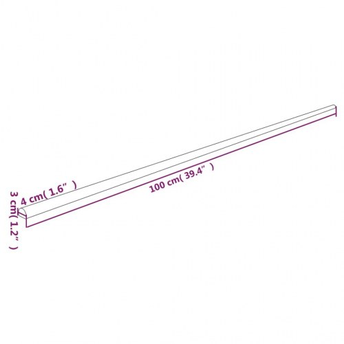Hjørnebeskytter 4x3x100 cm PU gul og sort