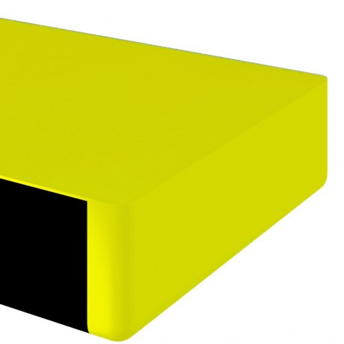 Hjørnebeskyttere - 2 stk. selvklæbende PU, gul/sort 6 × 2 × 101,5 cm