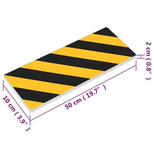 Vægbeskyttere 6 stk. 50x10x2 cm EVA-skum gul og sort