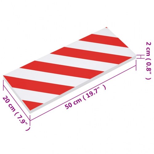 Vægbeskyttere 6 stk. 50x20x2 cm EVA-skum rød og hvid