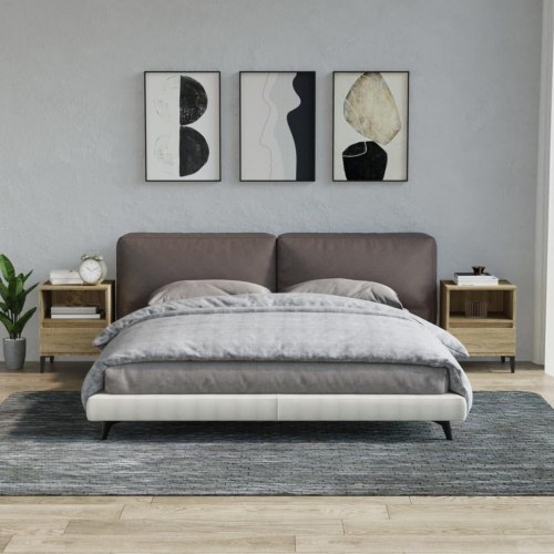 Sengeborde 2 stk. 40x35x50 cm sonoma-eg