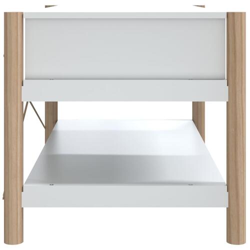 Sofabord 82x48x45 cm konstrueret træ hvid
