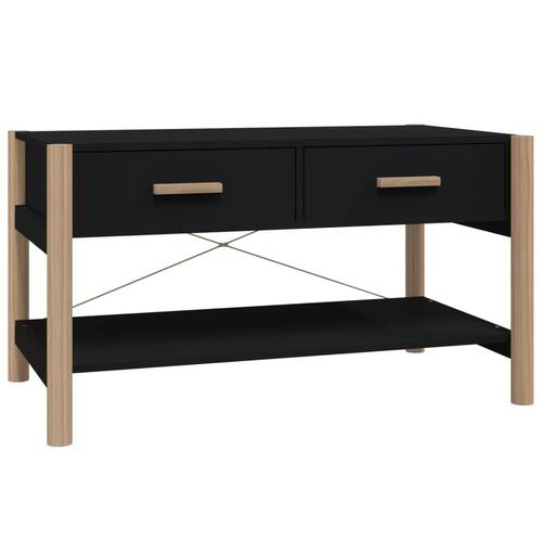 Sofabord 82x48x45 cm konstrueret træ sort