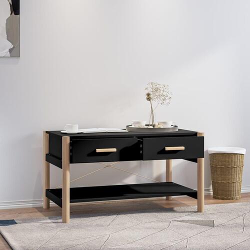 Sofabord 82x48x45 cm konstrueret træ sort