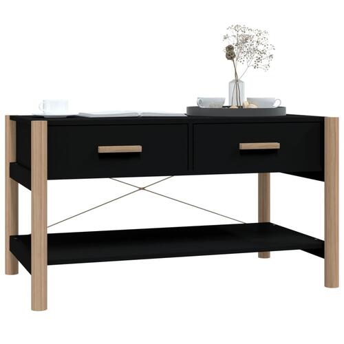 Sofabord 82x48x45 cm konstrueret træ sort