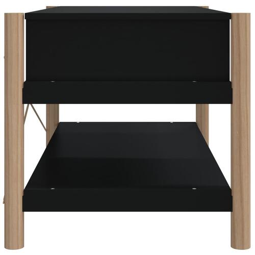 Sofabord 82x48x45 cm konstrueret træ sort