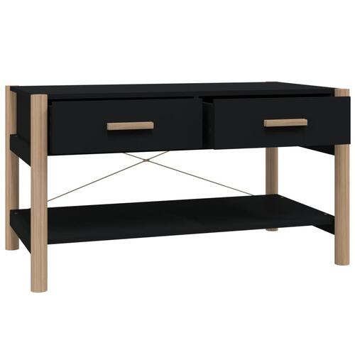 Sofabord 82x48x45 cm konstrueret træ sort
