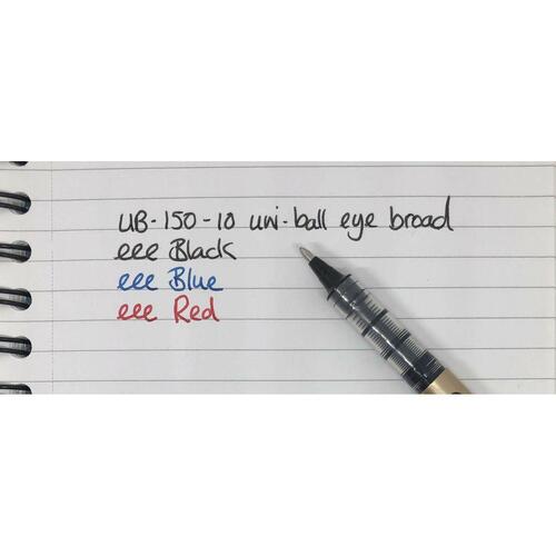 Pen med flydende blæk Uni-Ball UB-150-10 Blå 1 mm (12 Dele)