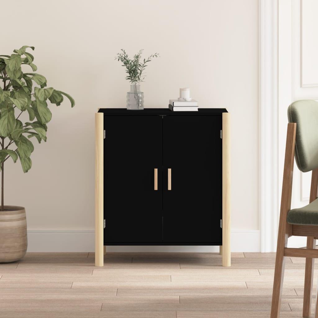Skænk 62×38×70 cm i konstrueret træ - sort