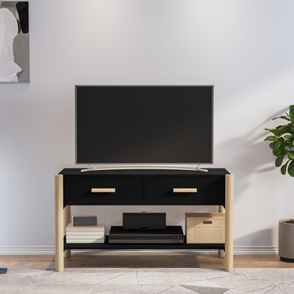 Bord 82x38x45 Konstrueret Træ Sort