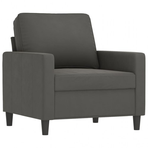 Lænestol 60 cm velour mørkegrå