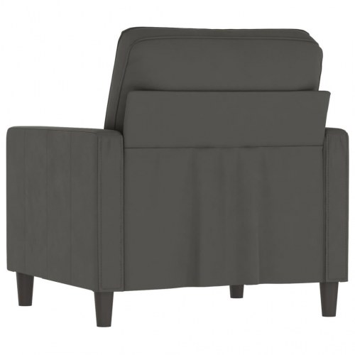 Lænestol 60 cm velour mørkegrå