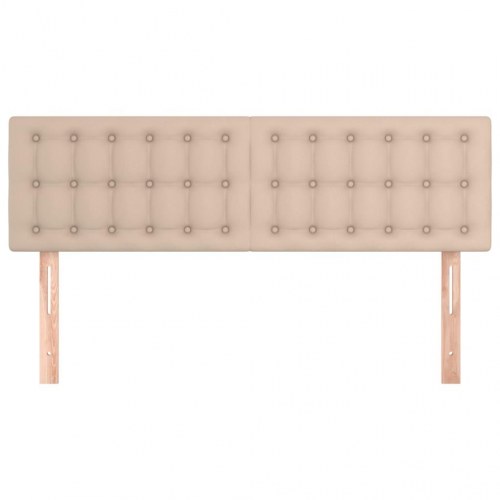 Sengegavl i kunstlæder 144 x 5 x 78/88 cm - cappuccinofarvet