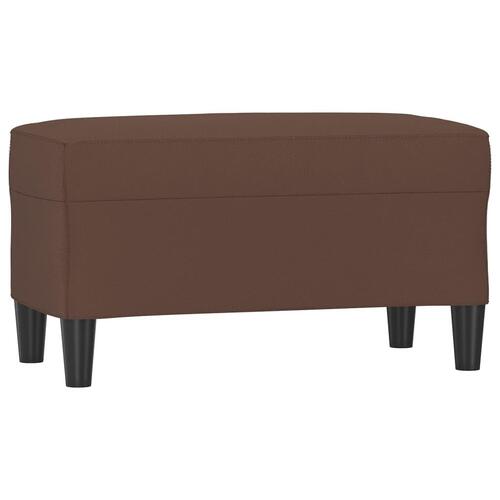 Bænk 70x35x41 cm kunstlæder brun