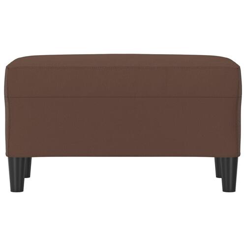 Bænk 70x35x41 cm kunstlæder brun
