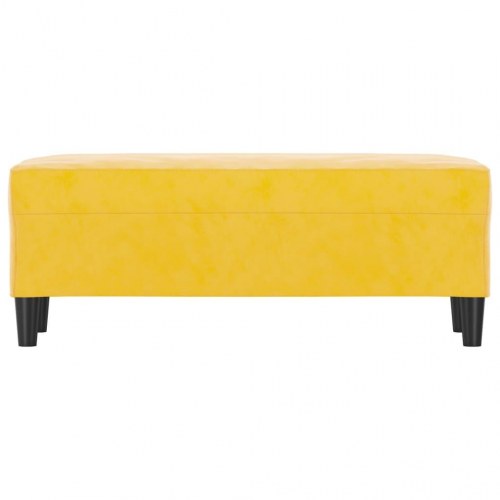 Bænk 100x35x41 cm velour gul