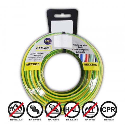 EDM Product kabel - to-farvet, 4 mm, 4 x 1,5 mm, 25 m