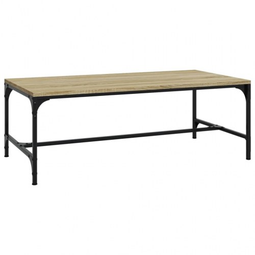 Sofabord 100x50x35 cm konstrueret træ sonoma-eg