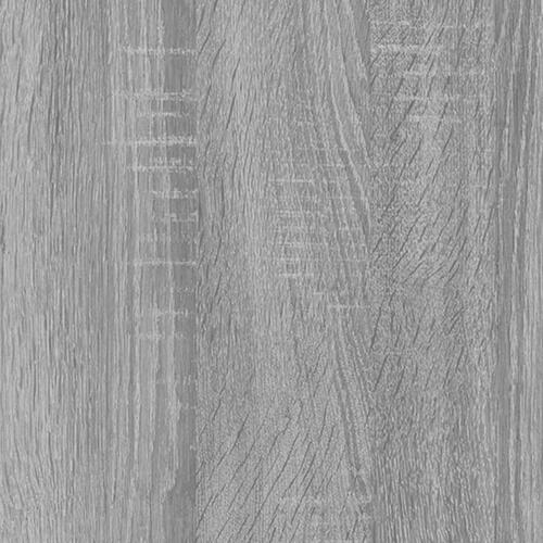 Bogreol 40x33x100 cm konstrueret træ og stål grå sonoma-eg