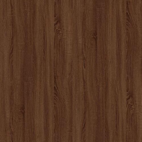Sofabord 50x50x35 cm konstrueret træ brun egetræsfarve