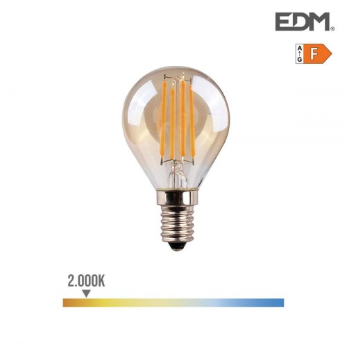 EDM LED-lampe E14 4,5 W Vintage 2000 K - 400 lm, 4,5 × 7,8 cm
