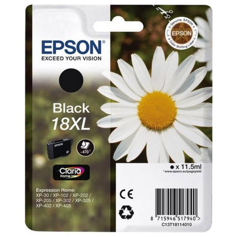 Original printerblæk Epson 18XL Sort