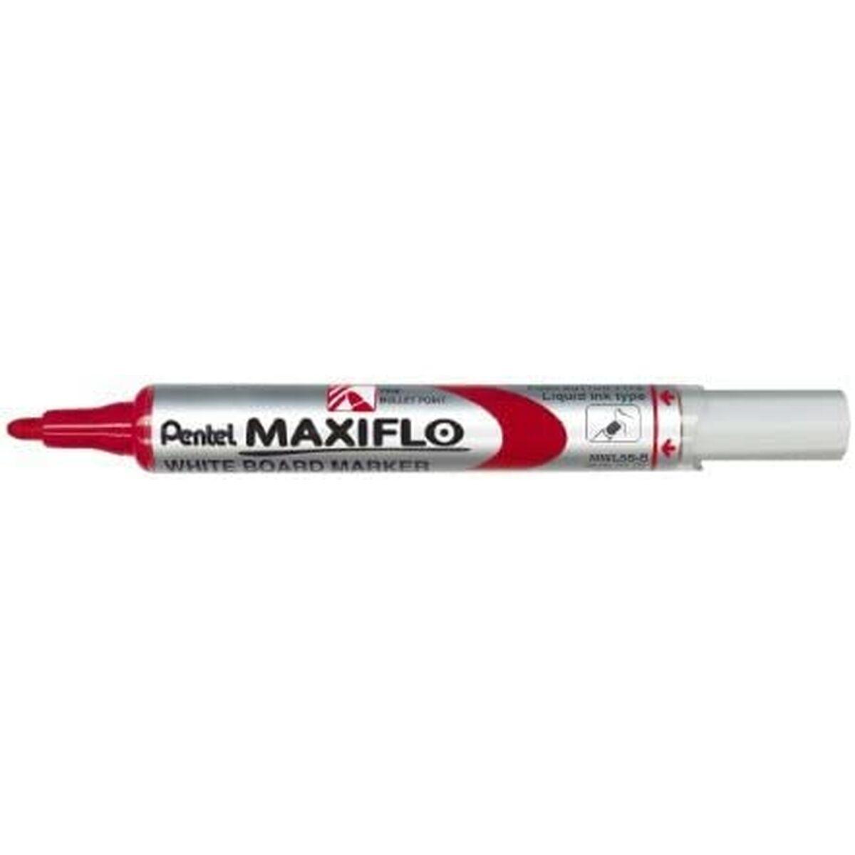 Flydende Kridtmarkør Pentel Maxiflo Mwl 5s Rød 12 Dele