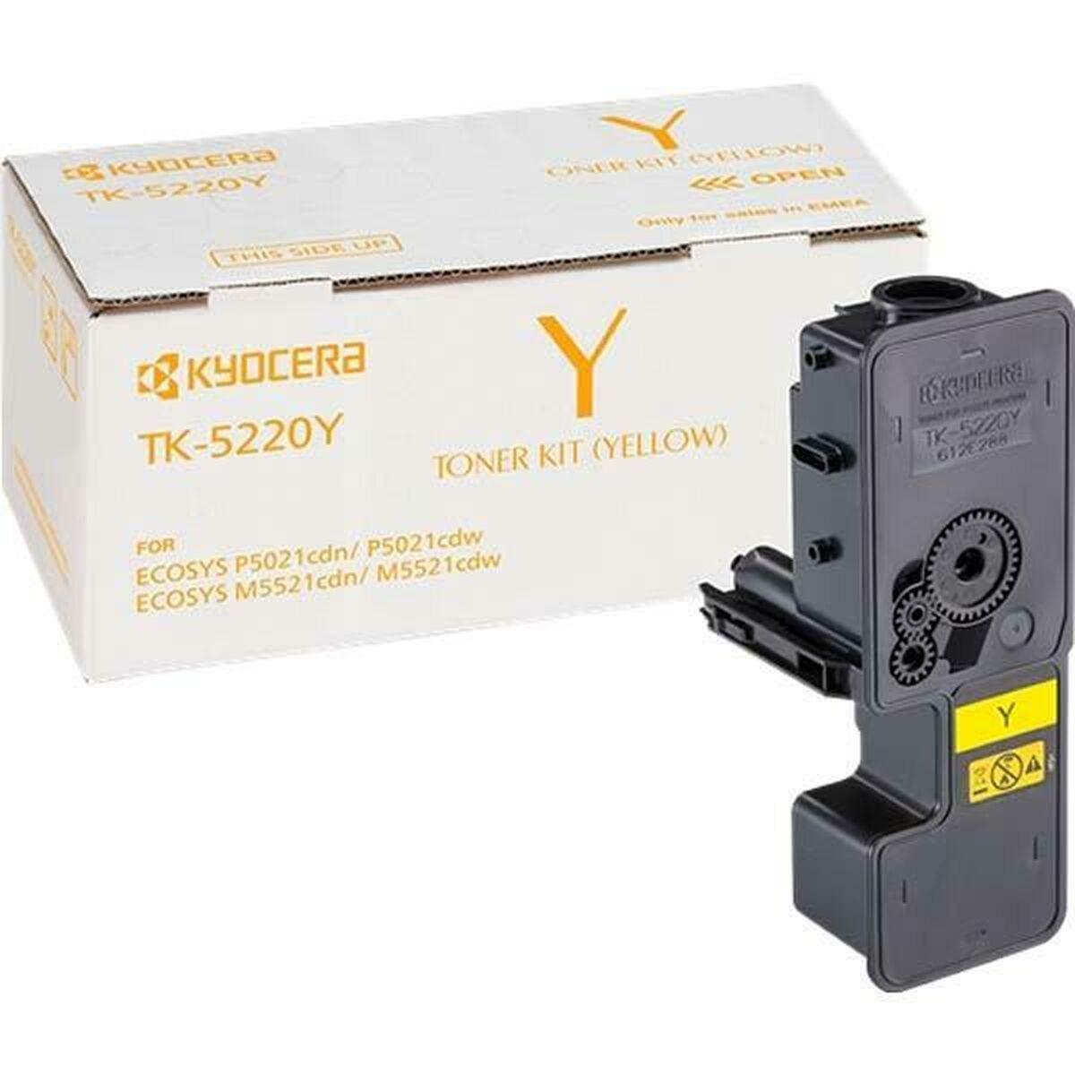 Se Kyocera TK-5220Y Yellow Lasertoner Original hos Boligcenter.dk