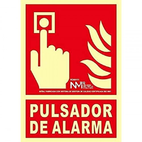 Normaluz sikkerhedsskilt - “No utilizar en caso de incendio”, PVC, rød, 1 mm