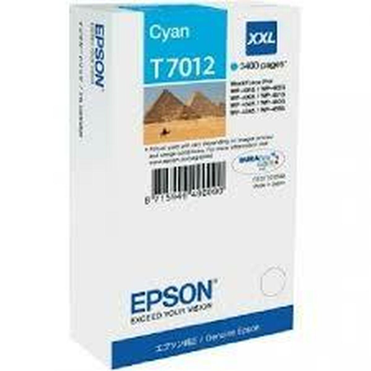 Se Epson T7012 C blækpatron - Kompatibel - Cyan 36 ml C13T70124010 hos Boligcenter.dk