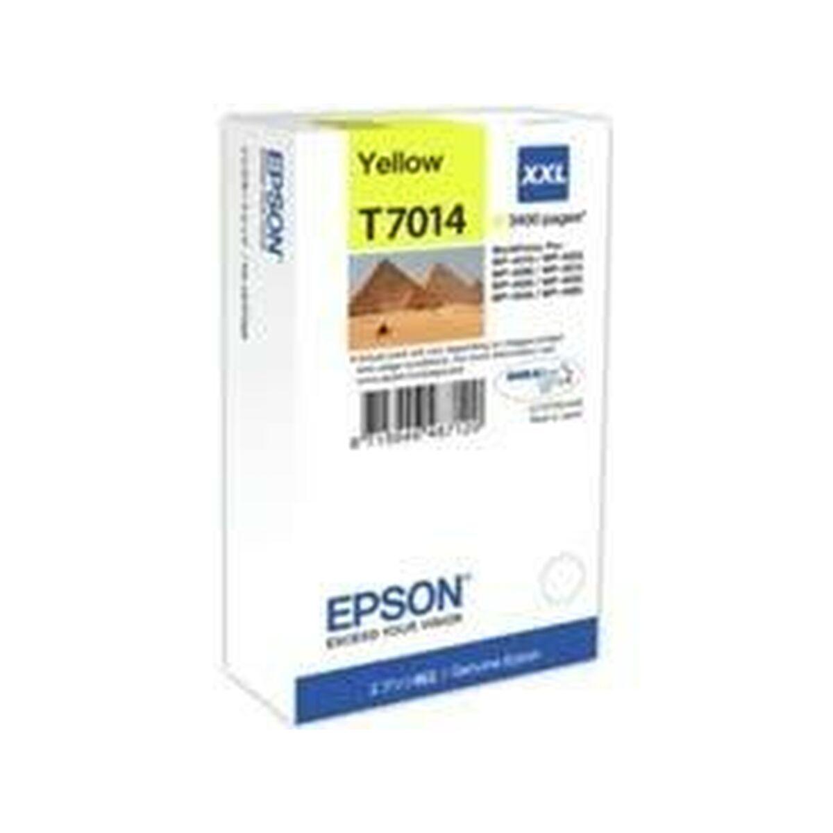 Se Epson T7014 Y blækpatron - Kompatibel - Gul 36 ml C13T70144010 hos Boligcenter.dk