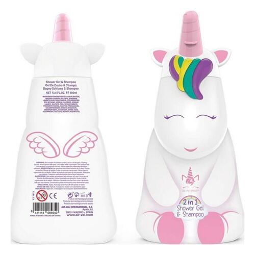 Gel og Shampoo 2 i 1 Eau My Unicorn Cartoon Børns (400 ml)