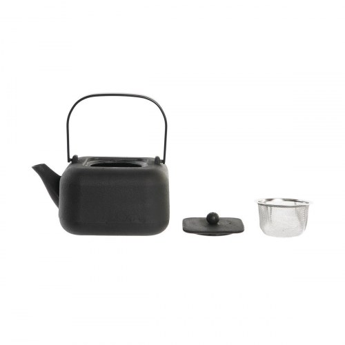 Tekande DKD Home Decor Sort Rustfrit stål Hvid (1,2 L) (2 enheder)