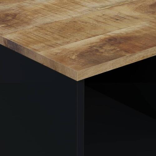 Sofabord 80x50x40 cm massivt mangotræ og konstrueret træ