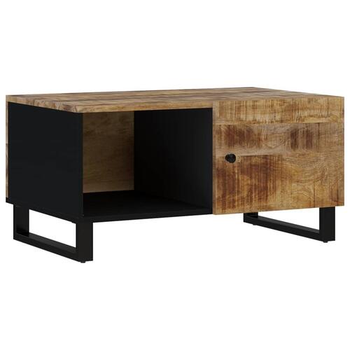 Sofabord 80x50x40 cm massivt mangotræ og konstrueret træ