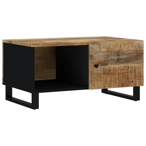 Sofabord 80x50x40 cm massivt mangotræ og konstrueret træ