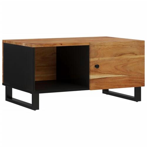 Sofabord 80x50x40 cm massivt akacietræ og konstrueret træ