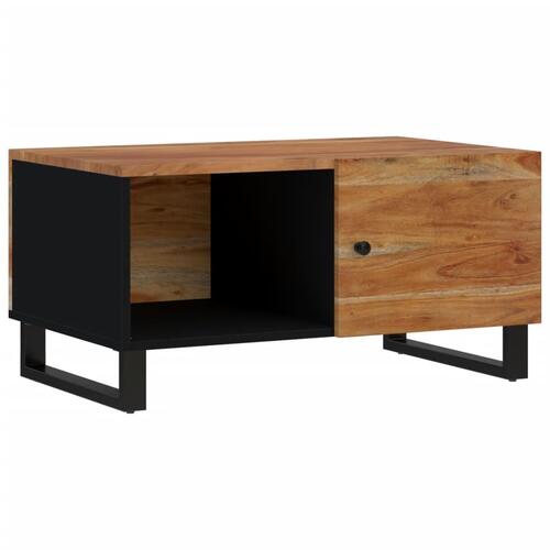 Sofabord 80x50x40 cm massivt akacietræ og konstrueret træ