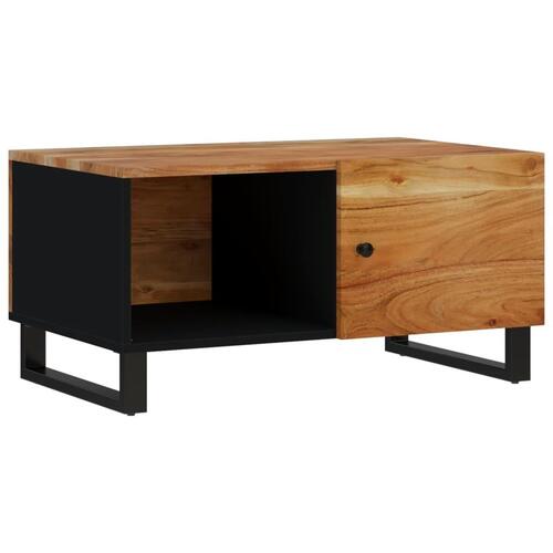 Sofabord 80x50x40 cm massivt akacietræ og konstrueret træ