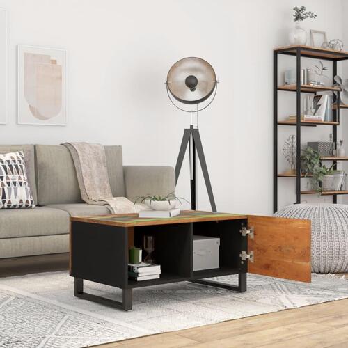 Sofabord 80x50x40 cm massivt genbrugstræ og konstrueret træ