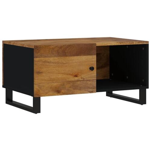 Sofabord 80x50x40 cm massivt mangotræ og konstrueret træ