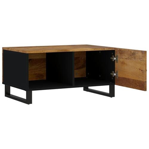 Sofabord 80x50x40 cm massivt mangotræ og konstrueret træ