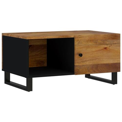 Sofabord 80x50x40 cm massivt mangotræ og konstrueret træ