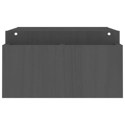 Skærmholder 100x27,5x15 cm massivt fyrretræ grå