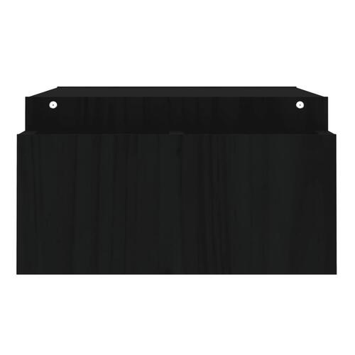 Skærmholder 100x27,5x15 cm massivt fyrretræ sort