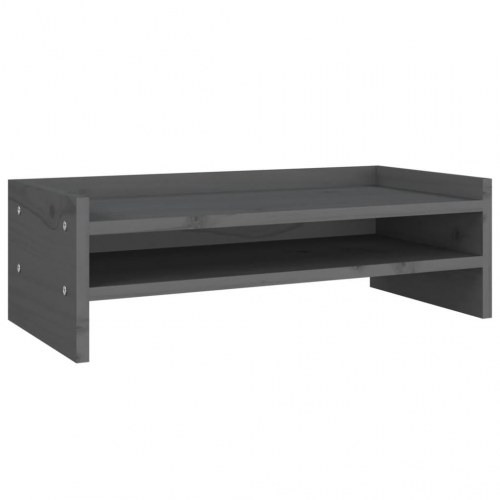 Skærmholder 50x24x16 cm massivt fyrretræ grå