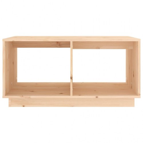 Sofabord i massivt fyrretræ - 80 × 50 × 40 cm, med opbevaring