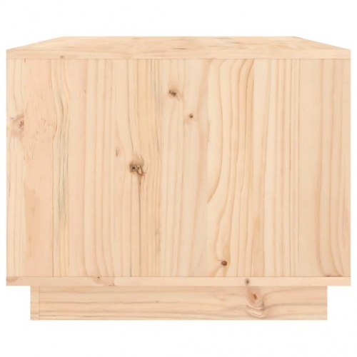 Sofabord i massivt fyrretræ - 80 × 50 × 40 cm, med opbevaring