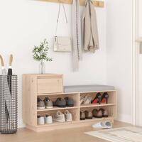 Skoreol 110x34x61 cm massivt fyrretræ